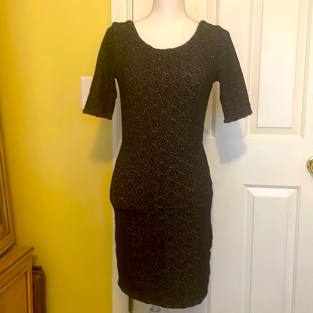 Free People Black Bodycon Dress w/ Low Cut Back